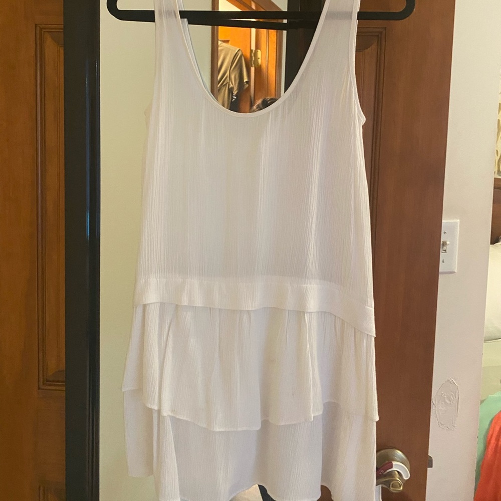 White BCBG layered dress